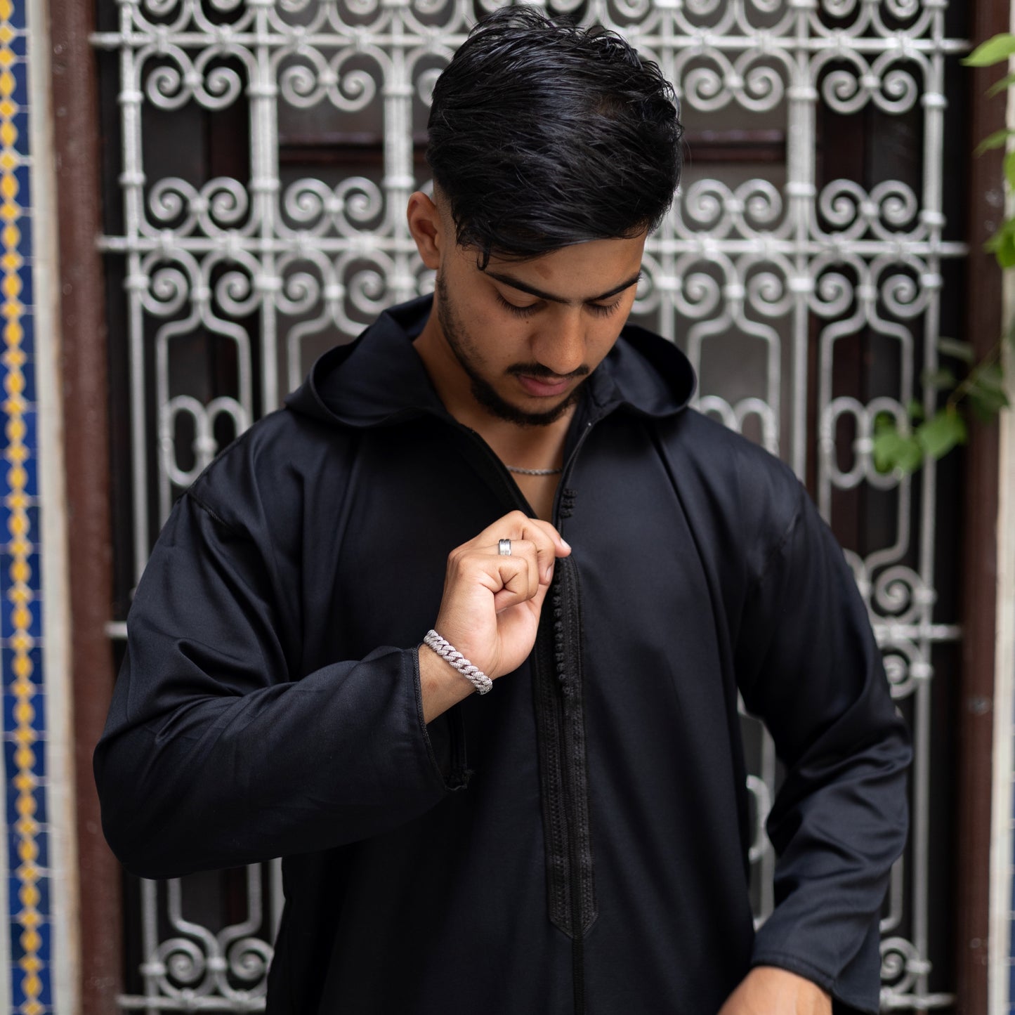 Black Fez Moroccan Djellaba