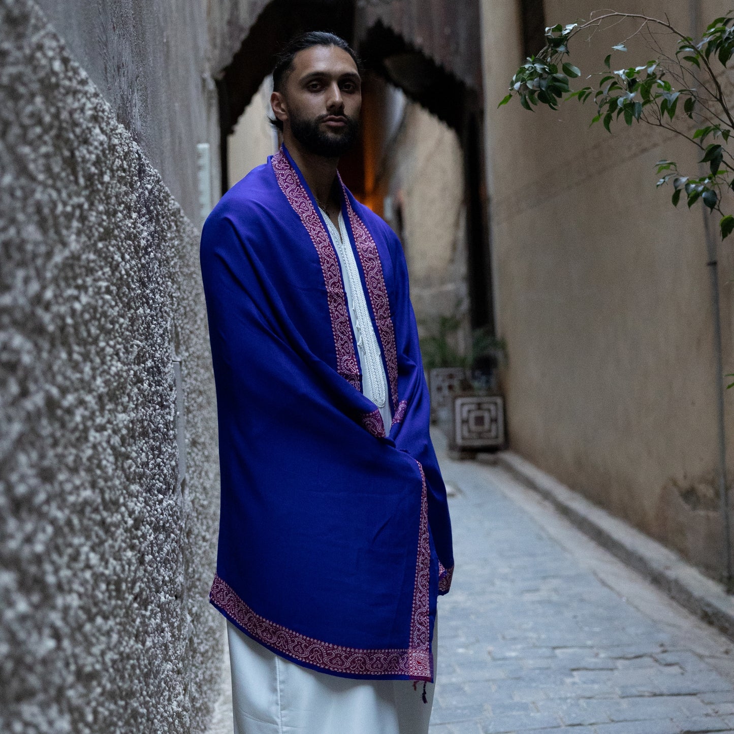 Royal Blue Kashmiri Shawl