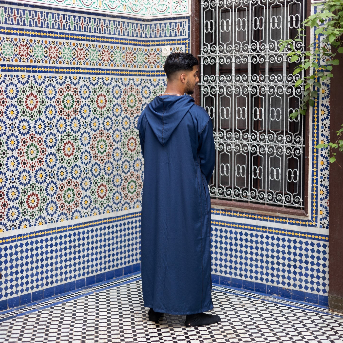 Navy Fez Moroccan Djellaba