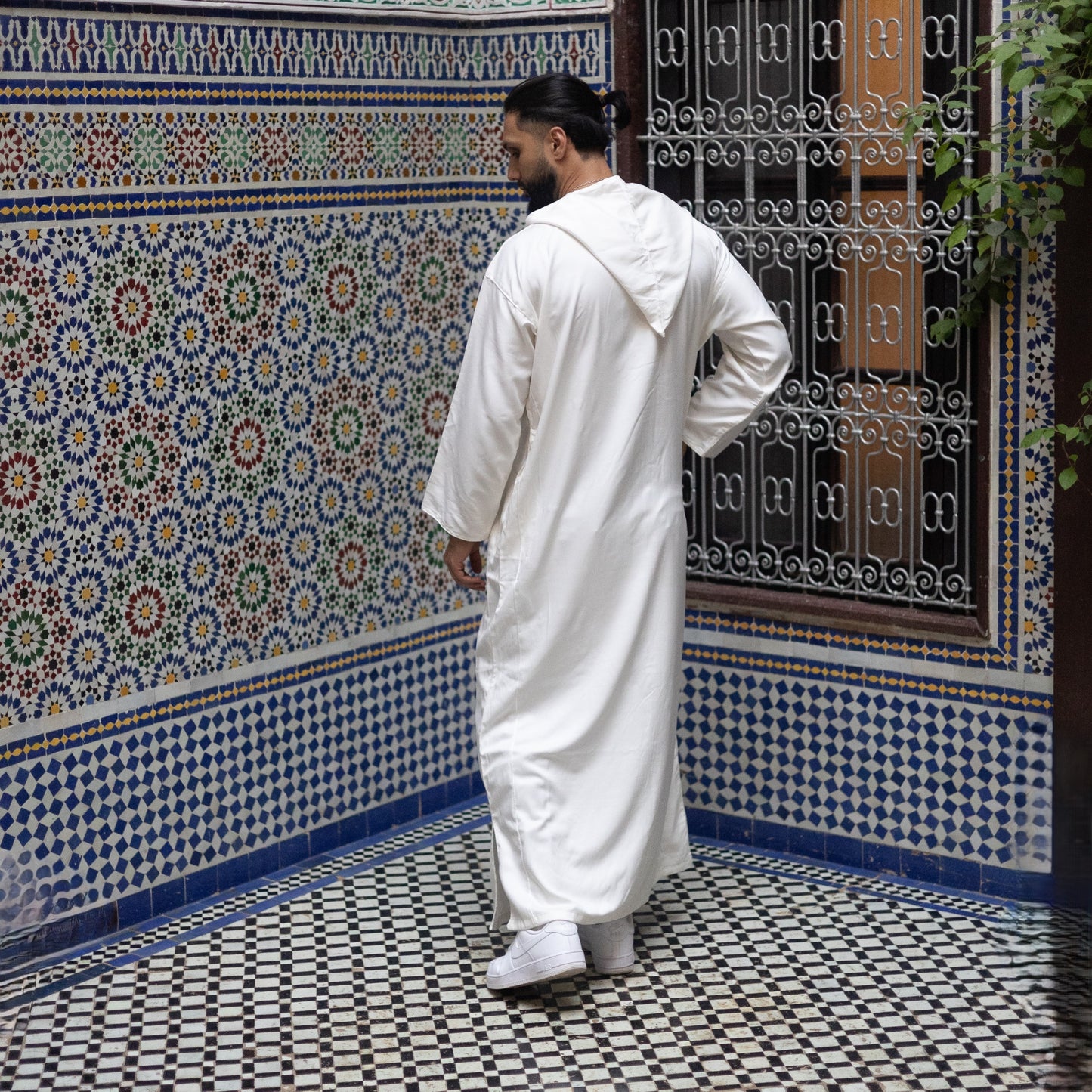 Pure White Fez Moroccan Djellaba