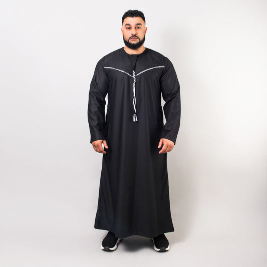 Premium Black Omani Thobe