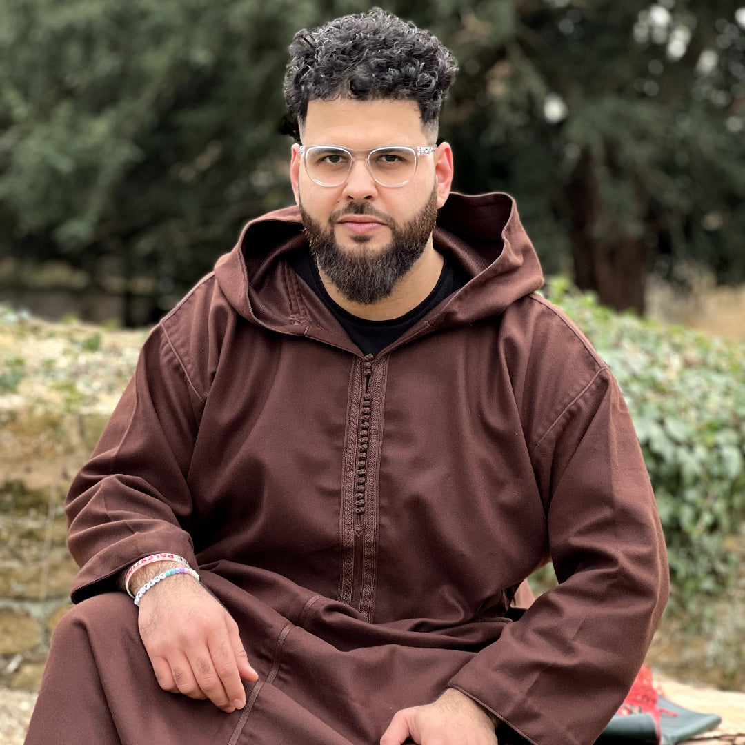 Brown Wool Moroccan Thobe