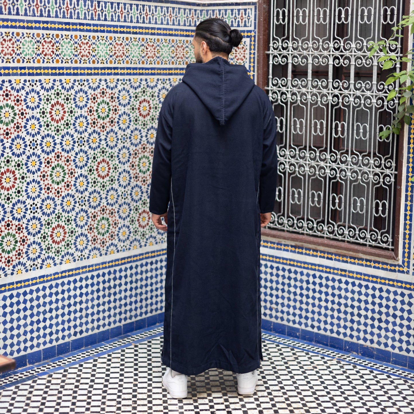 Navy Luxe Moroccan Thobe