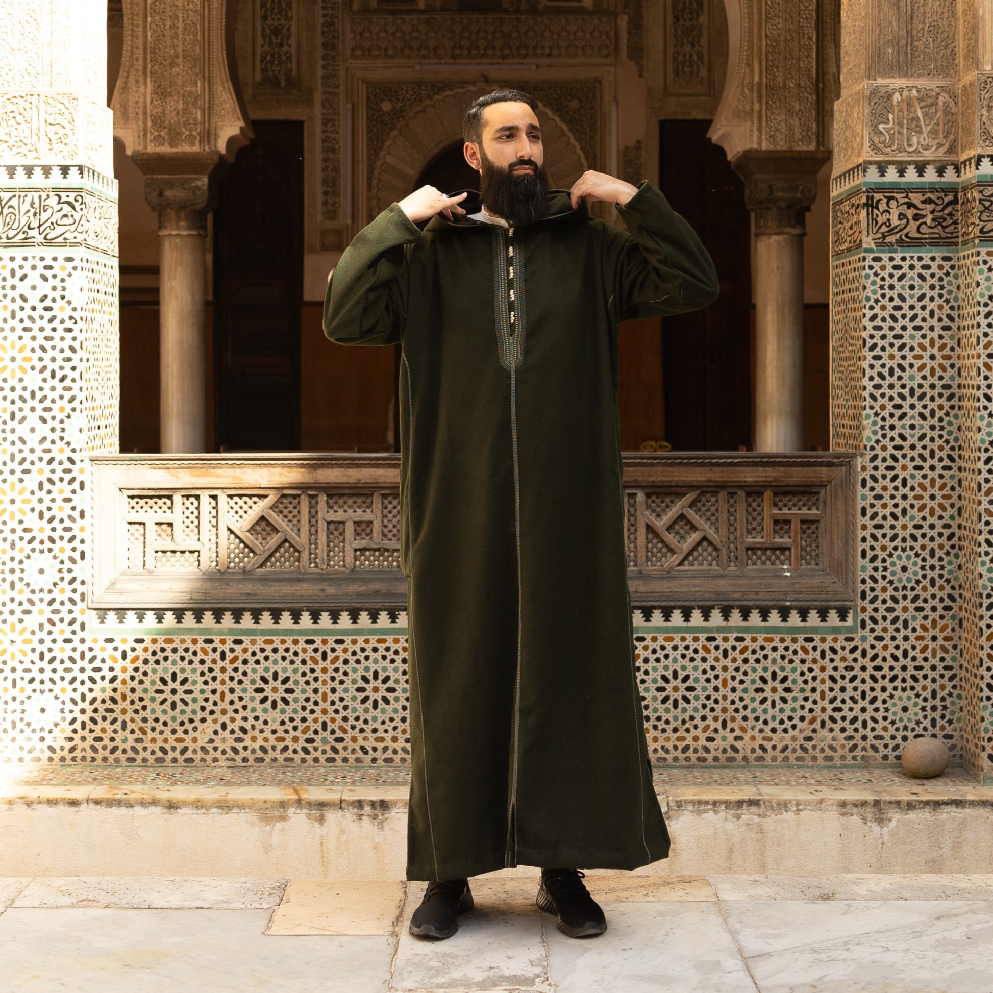 Olive Luxe Wool Moroccan Thobe – Ar Rihla Clothing